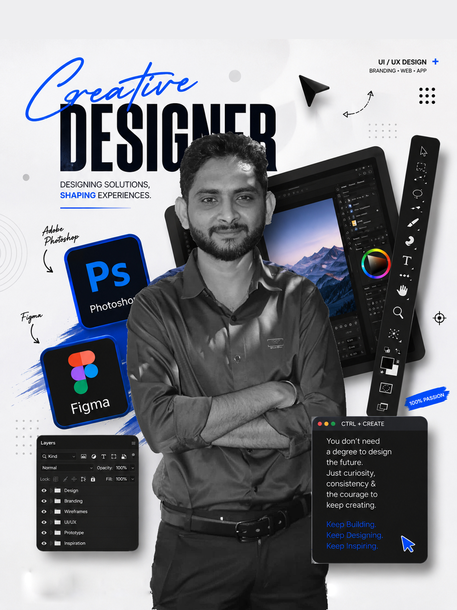 Portrait of Patel Dhruv, graphic designer