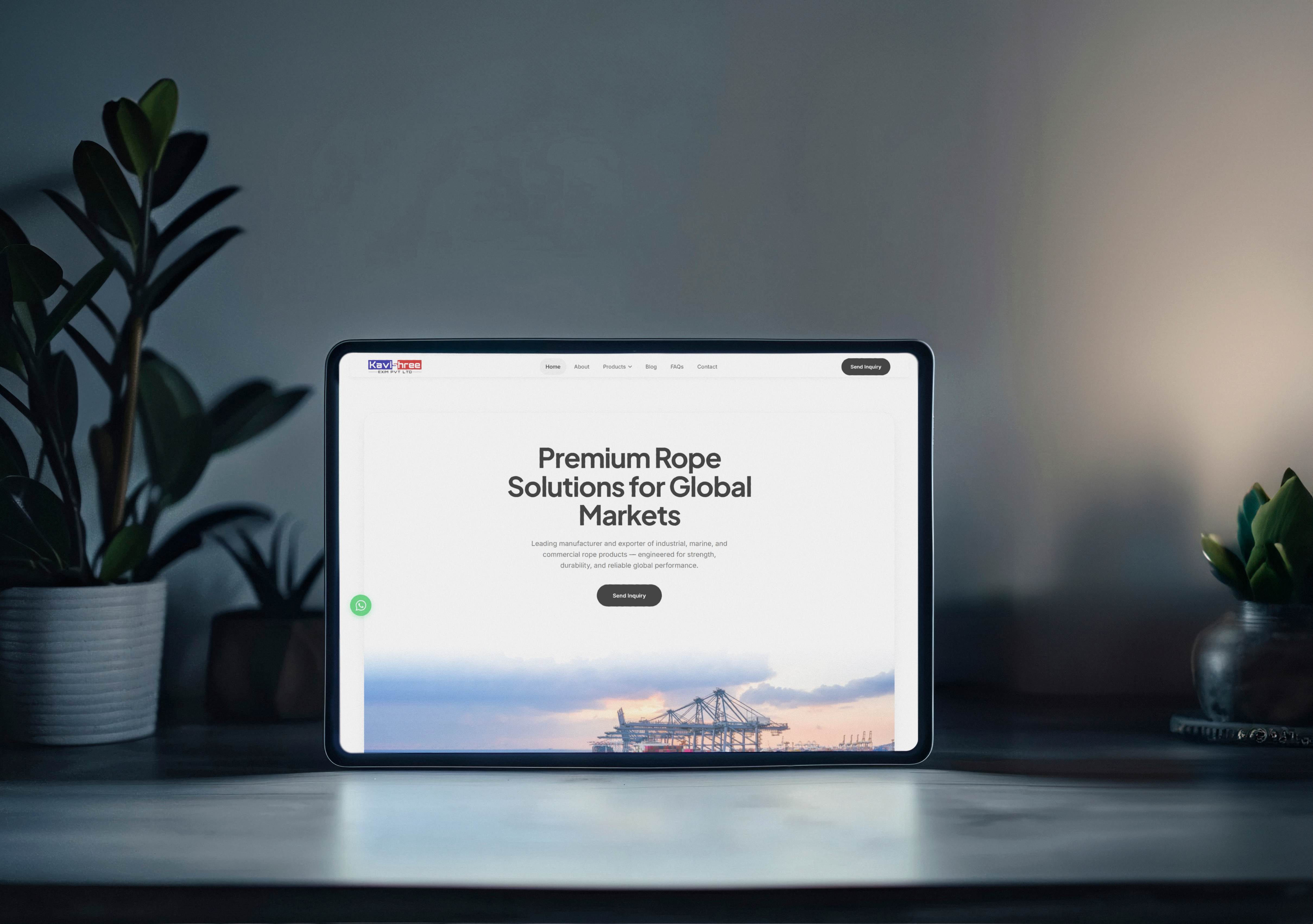 Kavishree Exim website design preview