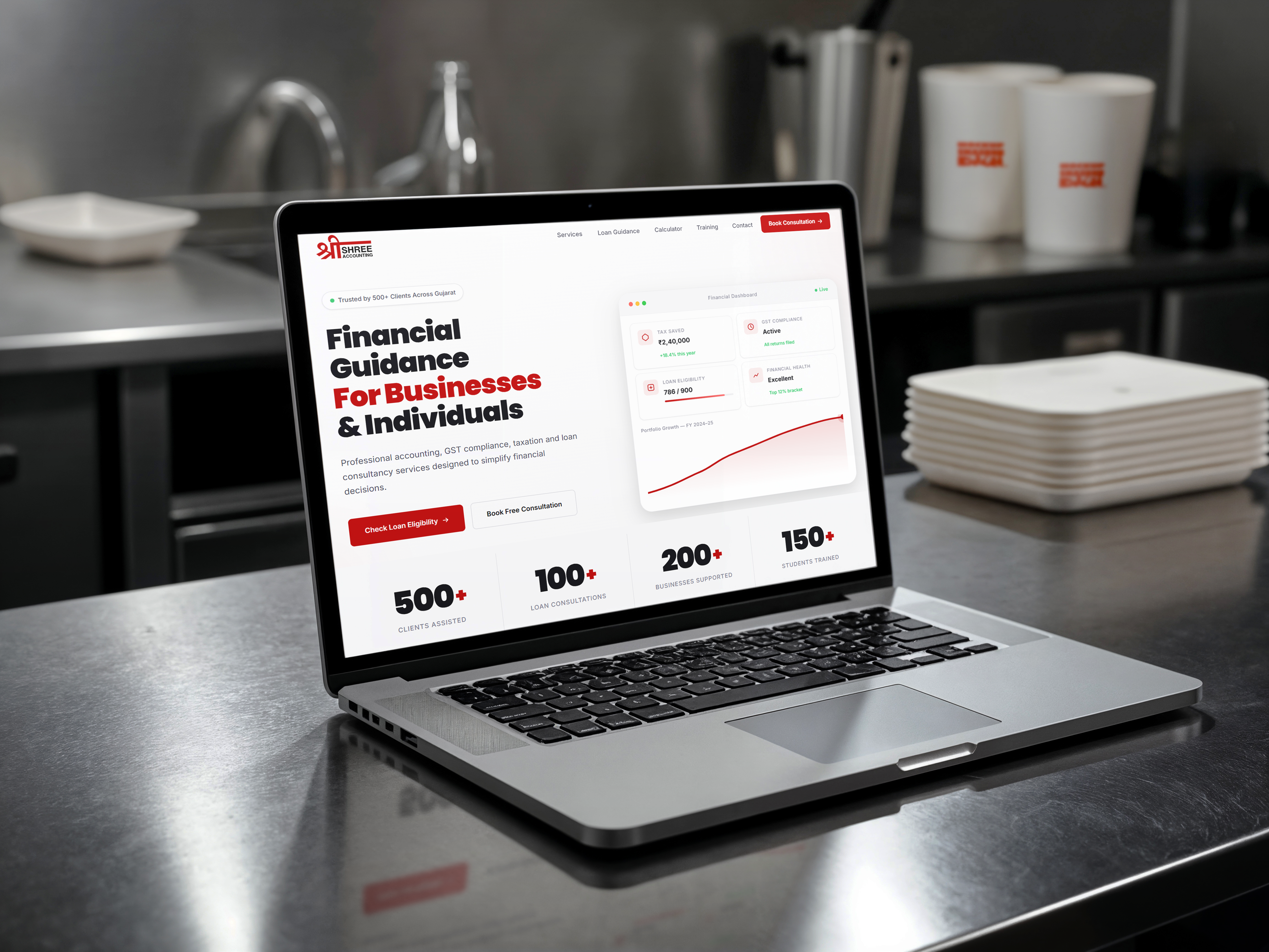 Shree Accounting website design preview